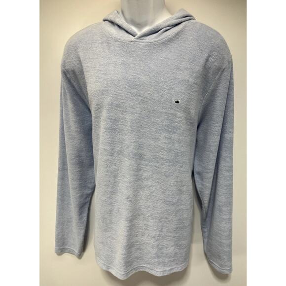 Crown & Ivy Mens M Blue Sub Hoodie Long Sleeve Terry Cloth Pullover - Picture 1 of 8